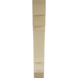 Ekena Millwork - BKTUR055X38X38MRC06RCPR - Timberthane Faux Wood Merced Style Bracket, Slat Ends, 5 1/2"W x 38"D x 38"H, Primed Tan