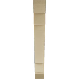 Ekena Millwork - BKTUR055X38X42MRC06RCPR - Timberthane Faux Wood Merced Style Bracket, Slat Ends, 5 1/2"W x 38"D x 42"H, Primed Tan