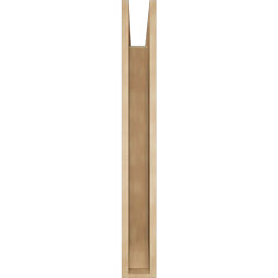 Ekena Millwork - BKTUR055X38X44MRC06RCPR - Timberthane Faux Wood Merced Style Bracket, Slat Ends, 5 1/2"W x 38"D x 44"H, Primed Tan