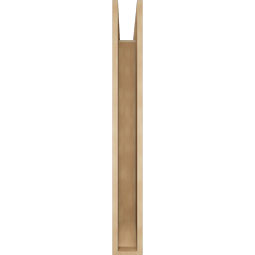 Ekena Millwork - BKTUR055X38X46MRC06RCPR - Timberthane Faux Wood Merced Style Bracket, Slat Ends, 5 1/2"W x 38"D x 46"H, Primed Tan
