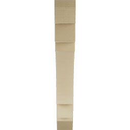 Ekena Millwork - BKTUR055X40X40MRC06RCPR - Timberthane Faux Wood Merced Style Bracket, Slat Ends, 5 1/2"W x 40"D x 40"H, Primed Tan