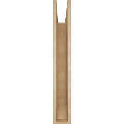 Ekena Millwork - BKTUR055X40X40MRC06RCPR - Timberthane Faux Wood Merced Style Bracket, Slat Ends, 5 1/2"W x 40"D x 40"H, Primed Tan