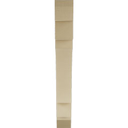 Ekena Millwork - BKTUR055X40X44MRC06RCPR - Timberthane Faux Wood Merced Style Bracket, Slat Ends, 5 1/2"W x 40"D x 44"H, Primed Tan