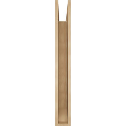Ekena Millwork - BKTUR055X40X44MRC06RCPR - Timberthane Faux Wood Merced Style Bracket, Slat Ends, 5 1/2"W x 40"D x 44"H, Primed Tan