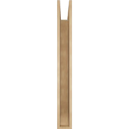 Ekena Millwork - BKTUR055X40X48MRC06RCPR - Timberthane Faux Wood Merced Style Bracket, Slat Ends, 5 1/2"W x 40"D x 48"H, Primed Tan