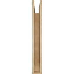 Ekena Millwork - BKTUR055X42X42MRC06RCPR - Timberthane Faux Wood Merced Style Bracket, Slat Ends, 5 1/2"W x 42"D x 42"H, Primed Tan