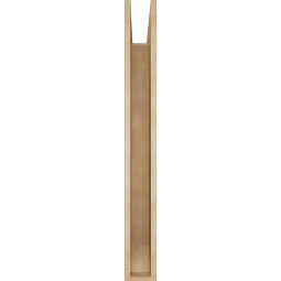 Ekena Millwork - BKTUR055X42X48MRC06RCPR - Timberthane Faux Wood Merced Style Bracket, Slat Ends, 5 1/2"W x 42"D x 48"H, Primed Tan