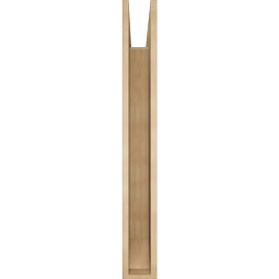 Ekena Millwork - BKTUR055X44X44MRC06RCPR - Timberthane Faux Wood Merced Style Bracket, Slat Ends, 5 1/2"W x 44"D x 44"H, Primed Tan