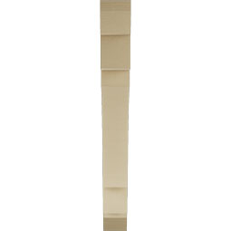Ekena Millwork - BKTUR055X44X48MRC06RCPR - Timberthane Faux Wood Merced Style Bracket, Slat Ends, 5 1/2"W x 44"D x 48"H, Primed Tan