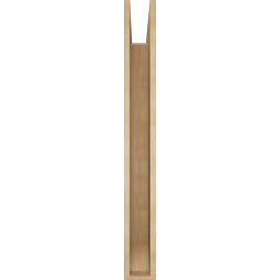 Ekena Millwork - BKTUR055X44X48MRC06RCPR - Timberthane Faux Wood Merced Style Bracket, Slat Ends, 5 1/2"W x 44"D x 48"H, Primed Tan