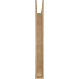 Ekena Millwork - BKTUR055X46X46MRC06RCPR - Timberthane Faux Wood Merced Style Bracket, Slat Ends, 5 1/2"W x 46"D x 46"H, Primed Tan