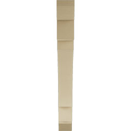 Ekena Millwork - BKTUR055X48X48MRC06RCPR - Timberthane Faux Wood Merced Style Bracket, Slat Ends, 5 1/2"W x 48"D x 48"H, Primed Tan