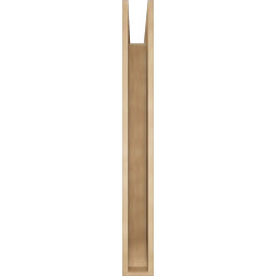 Ekena Millwork - BKTUR055X48X48MRC06RCPR - Timberthane Faux Wood Merced Style Bracket, Slat Ends, 5 1/2"W x 48"D x 48"H, Primed Tan