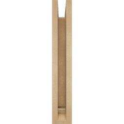 Ekena Millwork - BKTUR0352X14X22MRC01RCPR - Timberthane Faux Wood Merced Style Bracket w/ Offset Brace, Traditional Ends, 3 1/2"W x 14"D x 22"H, Primed Tan
