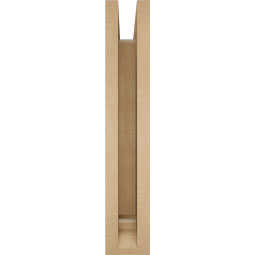 Ekena Millwork - BKTUR0352X16X20MRC01RCPR - Timberthane Faux Wood Merced Style Bracket w/ Offset Brace, Traditional Ends, 3 1/2"W x 16"D x 20"H, Primed Tan