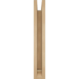 Ekena Millwork - BKTUR0352X16X24MRC01RCPR - Timberthane Faux Wood Merced Style Bracket w/ Offset Brace, Traditional Ends, 3 1/2"W x 16"D x 24"H, Primed Tan