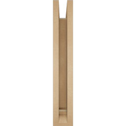 Ekena Millwork - BKTUR0352X18X22MRC01RCPR - Timberthane Faux Wood Merced Style Bracket w/ Offset Brace, Traditional Ends, 3 1/2"W x 18"D x 22"H, Primed Tan