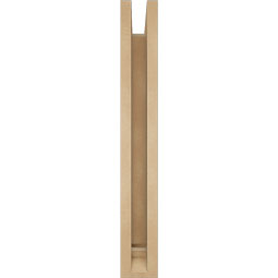Ekena Millwork - BKTUR0352X18X26MRC01RCPR - Timberthane Faux Wood Merced Style Bracket w/ Offset Brace, Traditional Ends, 3 1/2"W x 18"D x 26"H, Primed Tan