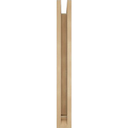 Ekena Millwork - BKTUR0352X18X30MRC01RCPR - Timberthane Faux Wood Merced Style Bracket w/ Offset Brace, Traditional Ends, 3 1/2"W x 18"D x 30"H, Primed Tan