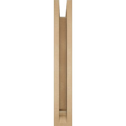 Ekena Millwork - BKTUR0352X20X24MRC01RCPR - Timberthane Faux Wood Merced Style Bracket w/ Offset Brace, Traditional Ends, 3 1/2"W x 20"D x 24"H, Primed Tan