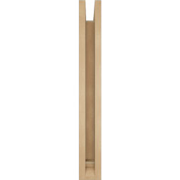 Ekena Millwork - BKTUR0352X20X28MRC01RCPR - Timberthane Faux Wood Merced Style Bracket w/ Offset Brace, Traditional Ends, 3 1/2"W x 20"D x 28"H, Primed Tan