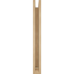 Ekena Millwork - BKTUR0352X20X32MRC01RCPR - Timberthane Faux Wood Merced Style Bracket w/ Offset Brace, Traditional Ends, 3 1/2"W x 20"D x 32"H, Primed Tan