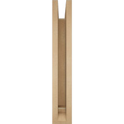 Ekena Millwork - BKTUR0352X22X22MRC01RCPR - Timberthane Faux Wood Merced Style Bracket w/ Offset Brace, Traditional Ends, 3 1/2"W x 22"D x 22"H, Primed Tan