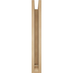 Ekena Millwork - BKTUR0352X22X26MRC01RCPR - Timberthane Faux Wood Merced Style Bracket w/ Offset Brace, Traditional Ends, 3 1/2"W x 22"D x 26"H, Primed Tan