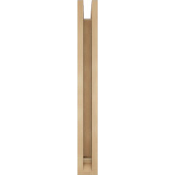 Ekena Millwork - BKTUR0352X22X30MRC01RCPR - Timberthane Faux Wood Merced Style Bracket w/ Offset Brace, Traditional Ends, 3 1/2"W x 22"D x 30"H, Primed Tan