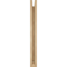Ekena Millwork - BKTUR0352X22X34MRC01RCPR - Timberthane Faux Wood Merced Style Bracket w/ Offset Brace, Traditional Ends, 3 1/2"W x 22"D x 34"H, Primed Tan