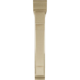 Ekena Millwork - BKTUR0352X24X24MRC01RCPR - Timberthane Faux Wood Merced Style Bracket w/ Offset Brace, Traditional Ends, 3 1/2"W x 24"D x 24"H, Primed Tan