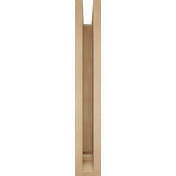 Ekena Millwork - BKTUR0352X24X24MRC01RCPR - Timberthane Faux Wood Merced Style Bracket w/ Offset Brace, Traditional Ends, 3 1/2"W x 24"D x 24"H, Primed Tan