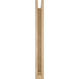 Ekena Millwork - BKTUR0352X24X32MRC01RCPR - Timberthane Faux Wood Merced Style Bracket w/ Offset Brace, Traditional Ends, 3 1/2"W x 24"D x 32"H, Primed Tan