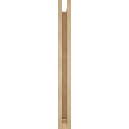 Ekena Millwork - BKTUR0352X24X36MRC01RCPR - Timberthane Faux Wood Merced Style Bracket w/ Offset Brace, Traditional Ends, 3 1/2"W x 24"D x 36"H, Primed Tan