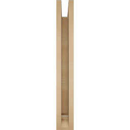 Ekena Millwork - BKTUR0352X26X26MRC01RCPR - Timberthane Faux Wood Merced Style Bracket w/ Offset Brace, Traditional Ends, 3 1/2"W x 26"D x 26"H, Primed Tan