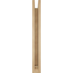 Ekena Millwork - BKTUR0352X26X30MRC01RCPR - Timberthane Faux Wood Merced Style Bracket w/ Offset Brace, Traditional Ends, 3 1/2"W x 26"D x 30"H, Primed Tan