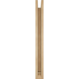 Ekena Millwork - BKTUR0352X26X34MRC01RCPR - Timberthane Faux Wood Merced Style Bracket w/ Offset Brace, Traditional Ends, 3 1/2"W x 26"D x 34"H, Primed Tan