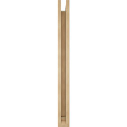 Ekena Millwork - BKTUR0352X26X38MRC01RCPR - Timberthane Faux Wood Merced Style Bracket w/ Offset Brace, Traditional Ends, 3 1/2"W x 26"D x 38"H, Primed Tan