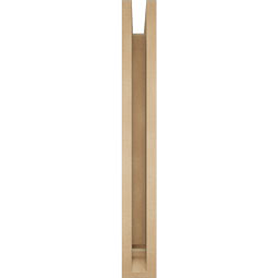 Ekena Millwork - BKTUR0352X28X28MRC01RCPR - Timberthane Faux Wood Merced Style Bracket w/ Offset Brace, Traditional Ends, 3 1/2"W x 28"D x 28"H, Primed Tan