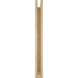 Ekena Millwork - BKTUR0352X28X36MRC01RCPR - Timberthane Faux Wood Merced Style Bracket w/ Offset Brace, Traditional Ends, 3 1/2"W x 28"D x 36"H, Primed Tan