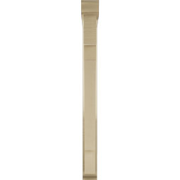 Ekena Millwork - BKTUR0352X28X40MRC01RCPR - Timberthane Faux Wood Merced Style Bracket w/ Offset Brace, Traditional Ends, 3 1/2"W x 28"D x 40"H, Primed Tan