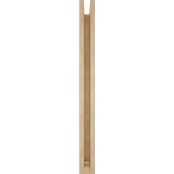 Ekena Millwork - BKTUR0352X28X40MRC01RCPR - Timberthane Faux Wood Merced Style Bracket w/ Offset Brace, Traditional Ends, 3 1/2"W x 28"D x 40"H, Primed Tan