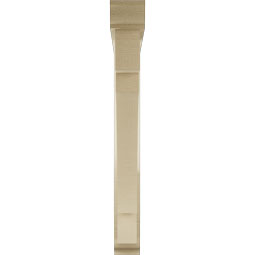 Ekena Millwork - BKTUR0352X30X30MRC01RCPR - Timberthane Faux Wood Merced Style Bracket w/ Offset Brace, Traditional Ends, 3 1/2"W x 30"D x 30"H, Primed Tan