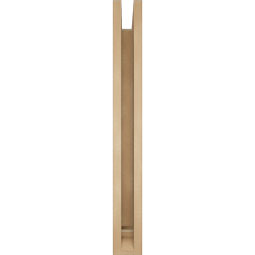Ekena Millwork - BKTUR0352X30X30MRC01RCPR - Timberthane Faux Wood Merced Style Bracket w/ Offset Brace, Traditional Ends, 3 1/2"W x 30"D x 30"H, Primed Tan