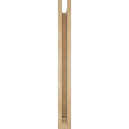 Ekena Millwork - BKTUR0352X30X34MRC01RCPR - Timberthane Faux Wood Merced Style Bracket w/ Offset Brace, Traditional Ends, 3 1/2"W x 30"D x 34"H, Primed Tan