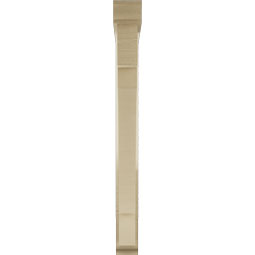Ekena Millwork - BKTUR0352X30X36MRC01RCPR - Timberthane Faux Wood Merced Style Bracket w/ Offset Brace, Traditional Ends, 3 1/2"W x 30"D x 36"H, Primed Tan