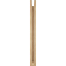 Ekena Millwork - BKTUR0352X30X36MRC01RCPR - Timberthane Faux Wood Merced Style Bracket w/ Offset Brace, Traditional Ends, 3 1/2"W x 30"D x 36"H, Primed Tan
