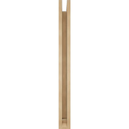 Ekena Millwork - BKTUR0352X30X38MRC01RCPR - Timberthane Faux Wood Merced Style Bracket w/ Offset Brace, Traditional Ends, 3 1/2"W x 30"D x 38"H, Primed Tan