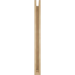 Ekena Millwork - BKTUR0352X30X42MRC01RCPR - Timberthane Faux Wood Merced Style Bracket w/ Offset Brace, Traditional Ends, 3 1/2"W x 30"D x 42"H, Primed Tan