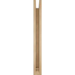Ekena Millwork - BKTUR0352X32X32MRC01RCPR - Timberthane Faux Wood Merced Style Bracket w/ Offset Brace, Traditional Ends, 3 1/2"W x 32"D x 32"H, Primed Tan